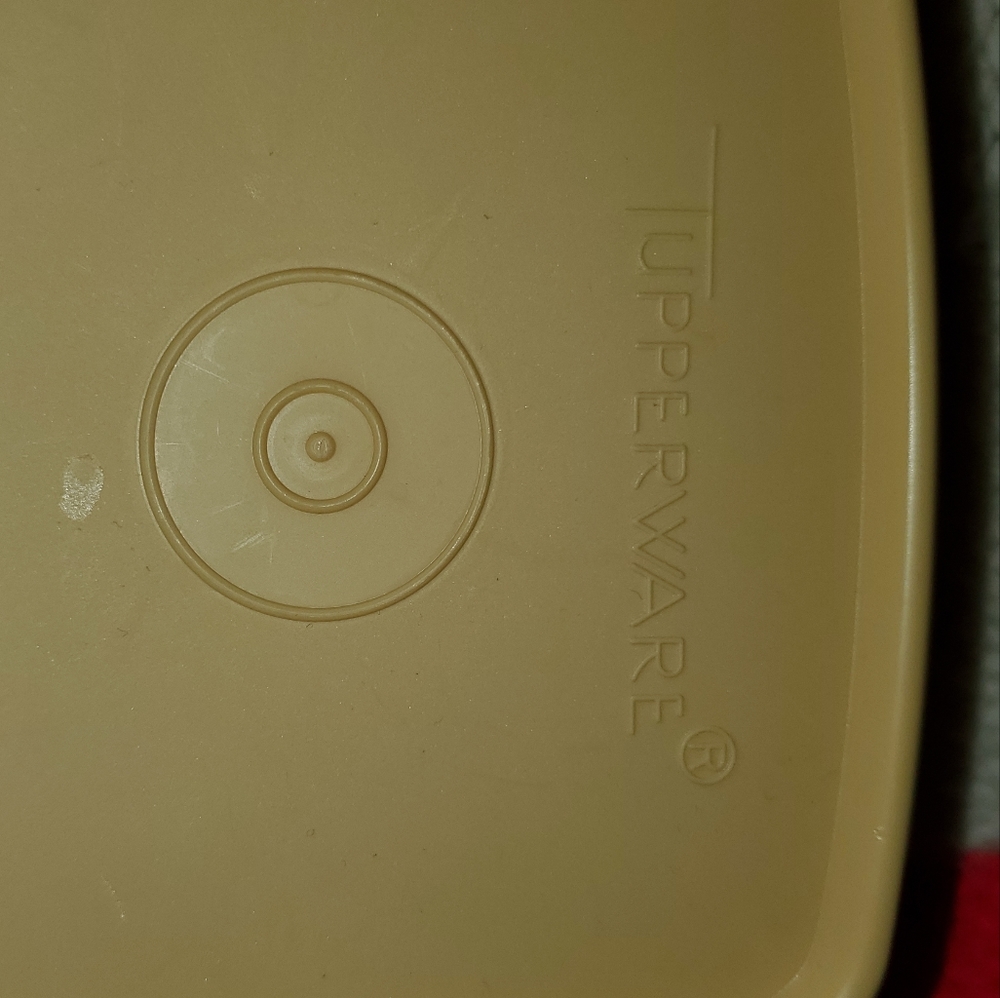 Tupperware Vintage Containers with Gold Covers